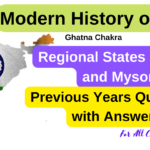 Modern History of India (Ghatna Chakra) Regional States : Punjab and Mysore